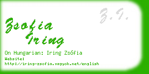 zsofia iring business card