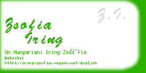 zsofia iring business card